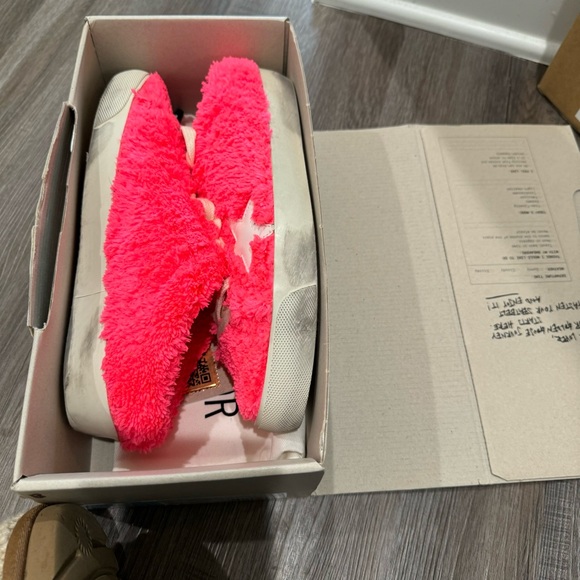 Golden Goose Superstar Sabot Fuchsia White Slip On Shearling Sneakers - Picture 14 of 15